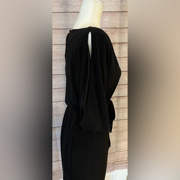 Jessica Simpson Women's black Cold-Shoulder Dress with Tie Waist size medium - Picture 4 of 7